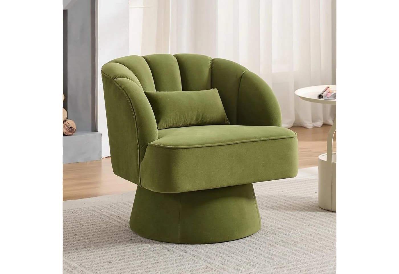 GarveeMore Sessel 360° Drehbar Kuscheltonne Samtbezug - Bild 2
