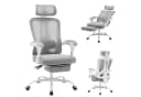 GarveeMore Bürostuhl Ergonomisch mit Fußstütze & Lordosenstütze Bild 2
