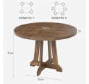 GarveeMore Esstisch 47 Zoll Holz Landhausstil 4 Personen Bild 1