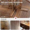 GarveeMore Esstisch 47 Zoll Holz Landhausstil 4 Personen Bild 4