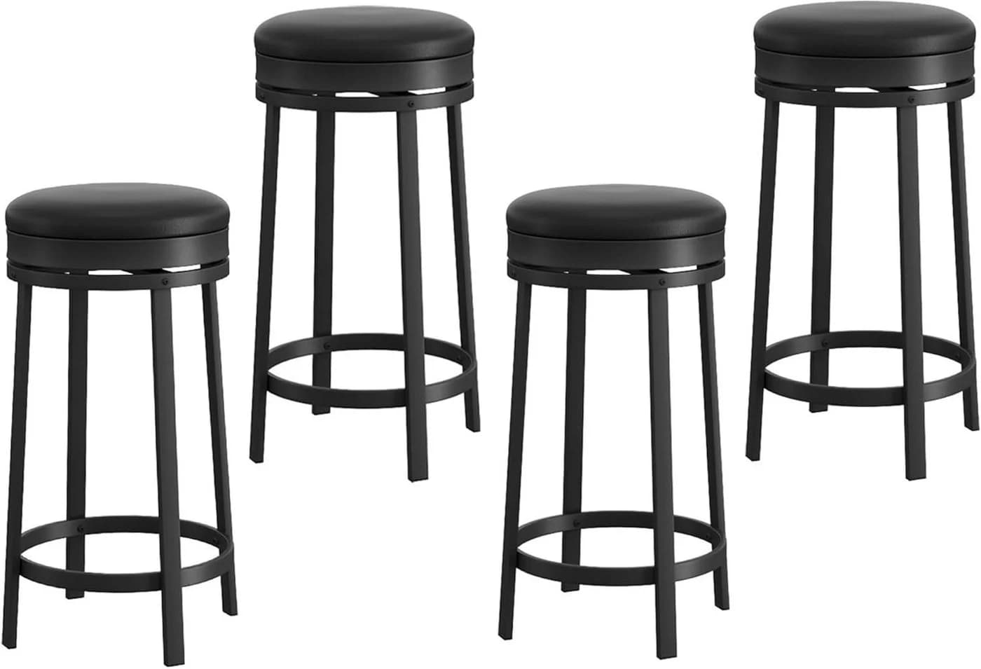 GarveeMore Barhocker Drehhocker Kunstleder 360° Drehbar - Bild 2