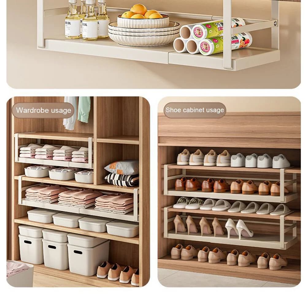 GarveeMore Küchenorganizer-Set Expandable Hängender Korb Metall - Bild 5
