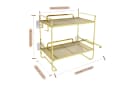 GarveeMore Badregal Über der Toilette 2-Tier Gold Metall mit Acryl Bild 4