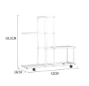 GarveeMore Blumenständer Pflanzenständer Schmiedeeisen Rack Organizer mit Rädern Bild 1