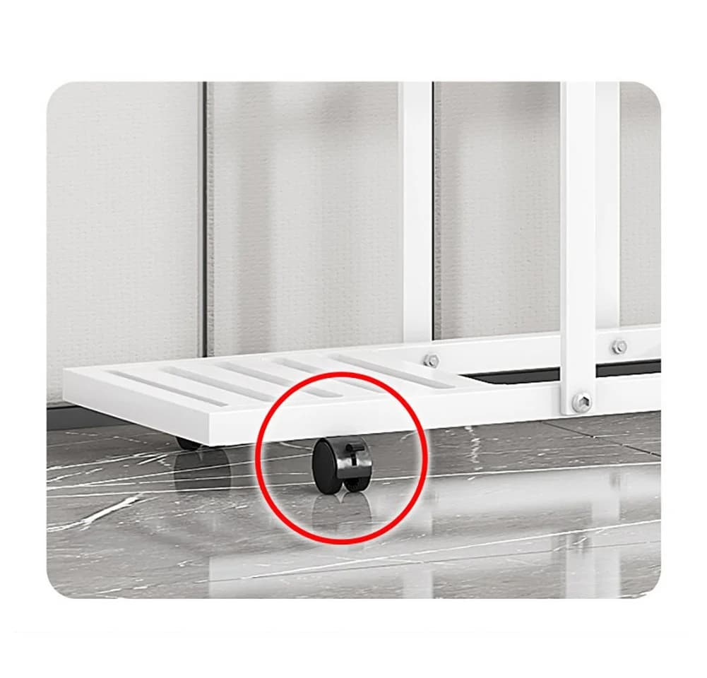 GarveeMore Blumenständer Pflanzenständer Schmiedeeisen Rack Organizer mit Rädern - Bild 4