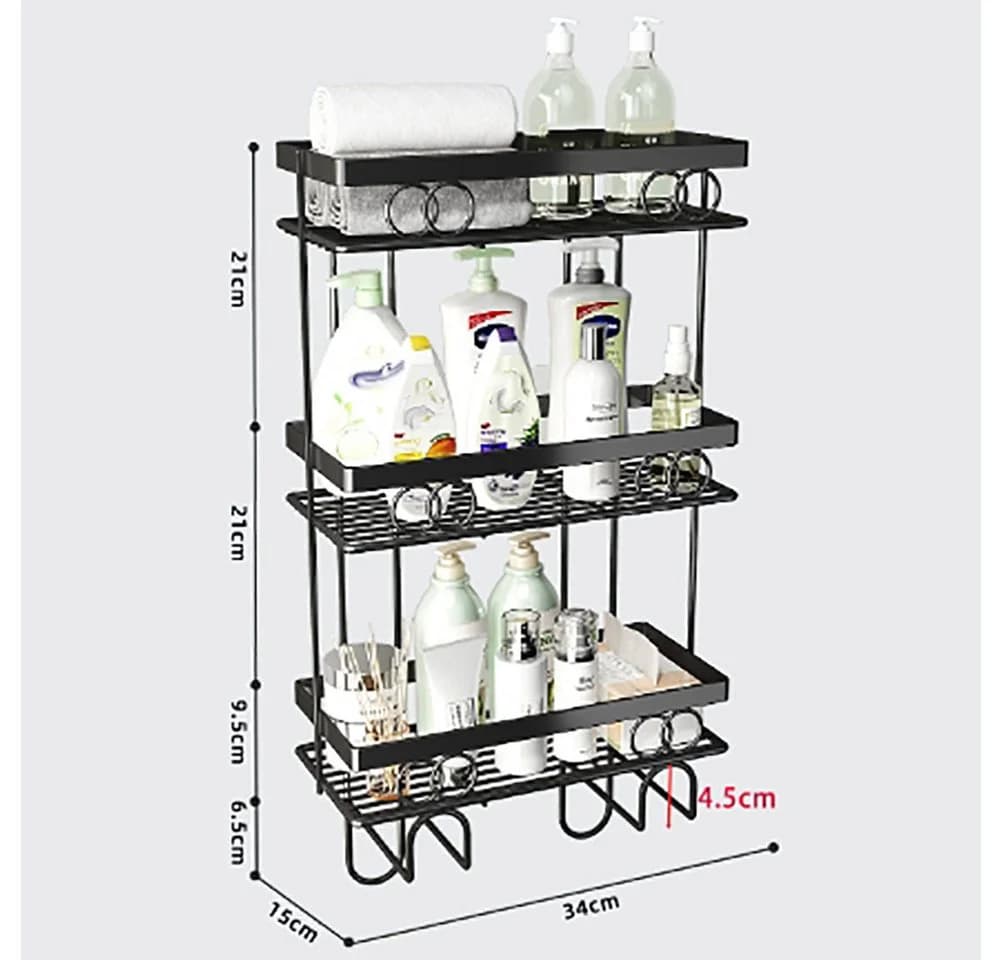 GarveeMore Badregal über der Toilette - Aufbewahrungsregal mit Mesh-Design - Bild 1