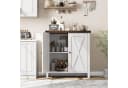GarveeMore Sideboard Weiß Küchenschrank mit 2 Türen Bild 1