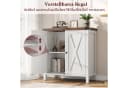 GarveeMore Sideboard Weiß Küchenschrank mit 2 Türen Bild 5