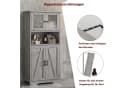 GarveeMore Hochschrank 128cm mit 4 Türen und verstellbaren Böden Bild 3