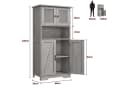 GarveeMore Hochschrank 128cm mit 4 Türen und verstellbaren Böden Bild 4