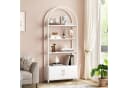 GarveeMore Bücherregal Gewölbt Weiß 181cm 4 Regale Metallrahmen Bild 2