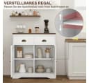 GarveeMore Küchenbuffet mit 2 Türen und 2 Schubladen, Kaffeebarschrank aus Holz Bild 3