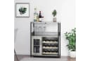 GarveeMore Weinschrank mit Glashalter und Netztür, industrielles Sideboard Bild 3