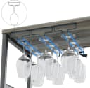 GarveeMore Weinschrank mit Glashalter und Netztür, industrielles Sideboard Bild 5