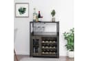 GarveeMore Weinschrank mit Glashalter und Netztür, industrielles Sideboard Bild 3