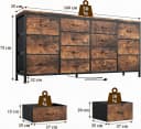 GarveeMore TV-Bank 160cm mit 14 Schubladen und Steckdosen Bild 1