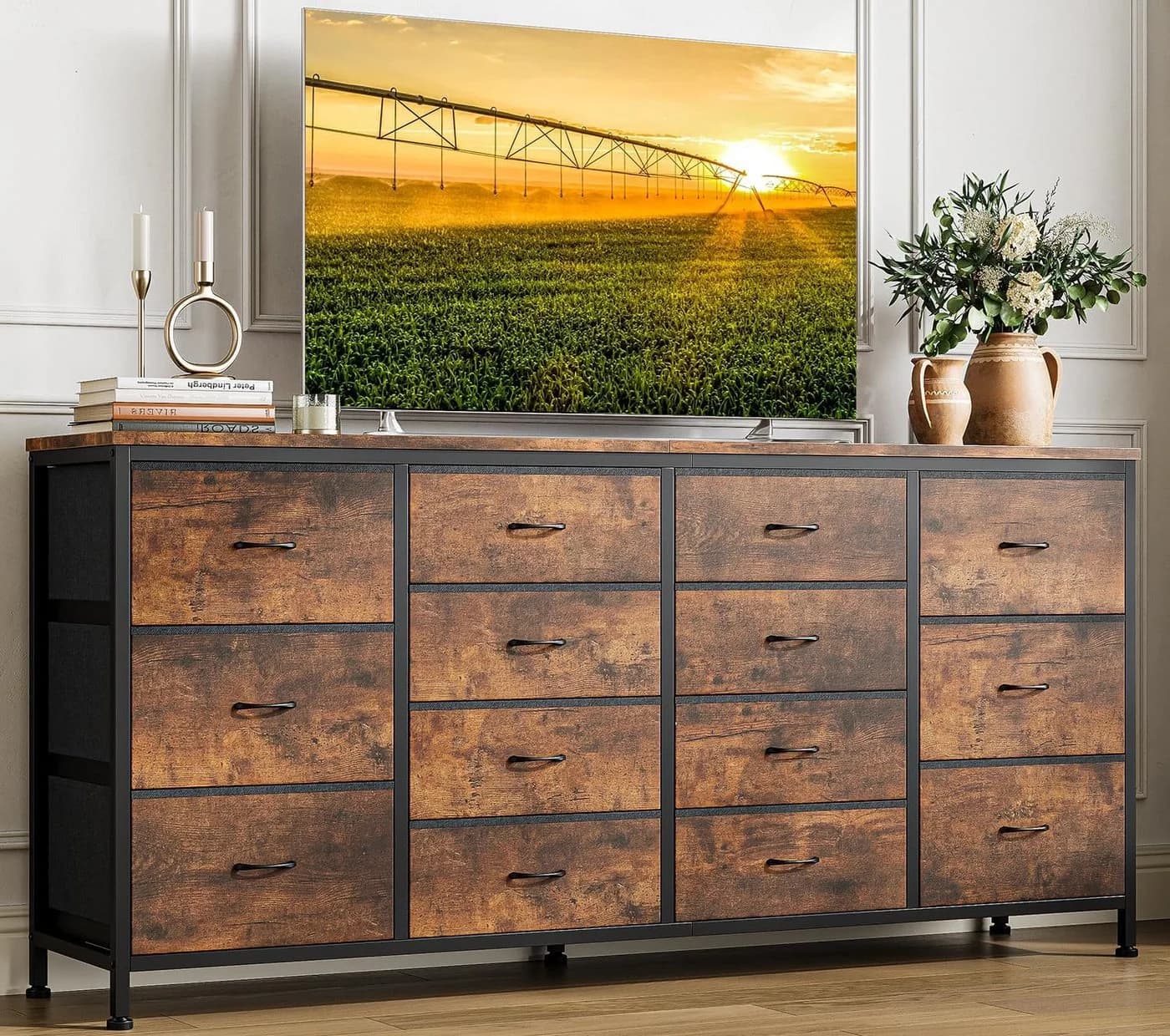 GarveeMore TV-Bank 160cm mit 14 Schubladen und Steckdosen - Bild 2