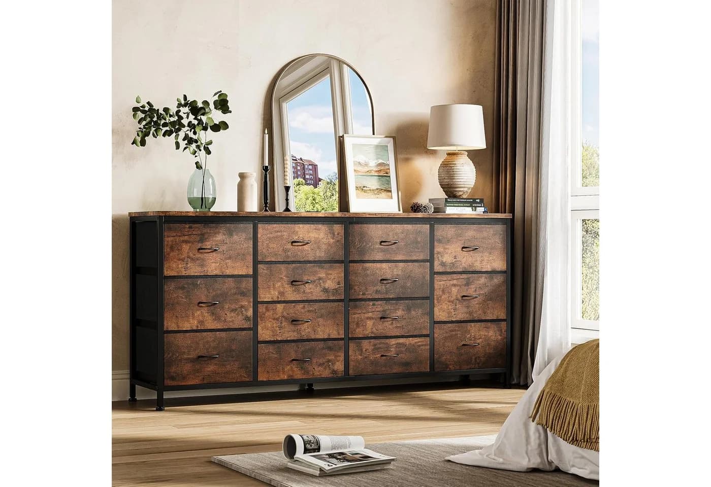 GarveeMore TV-Bank 160cm mit 14 Schubladen und Steckdosen - Bild 5