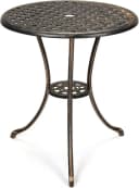 GarveeMore Gartentisch Bistrotisch Outdoor Aluminium Bronzefarben Bild 2