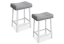 GarveeMore Barhocker 2er Set Grau PU-Leder Metallgestell Bild 2