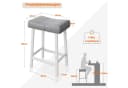 GarveeMore Barhocker 2er Set Grau PU-Leder Metallgestell Bild 3