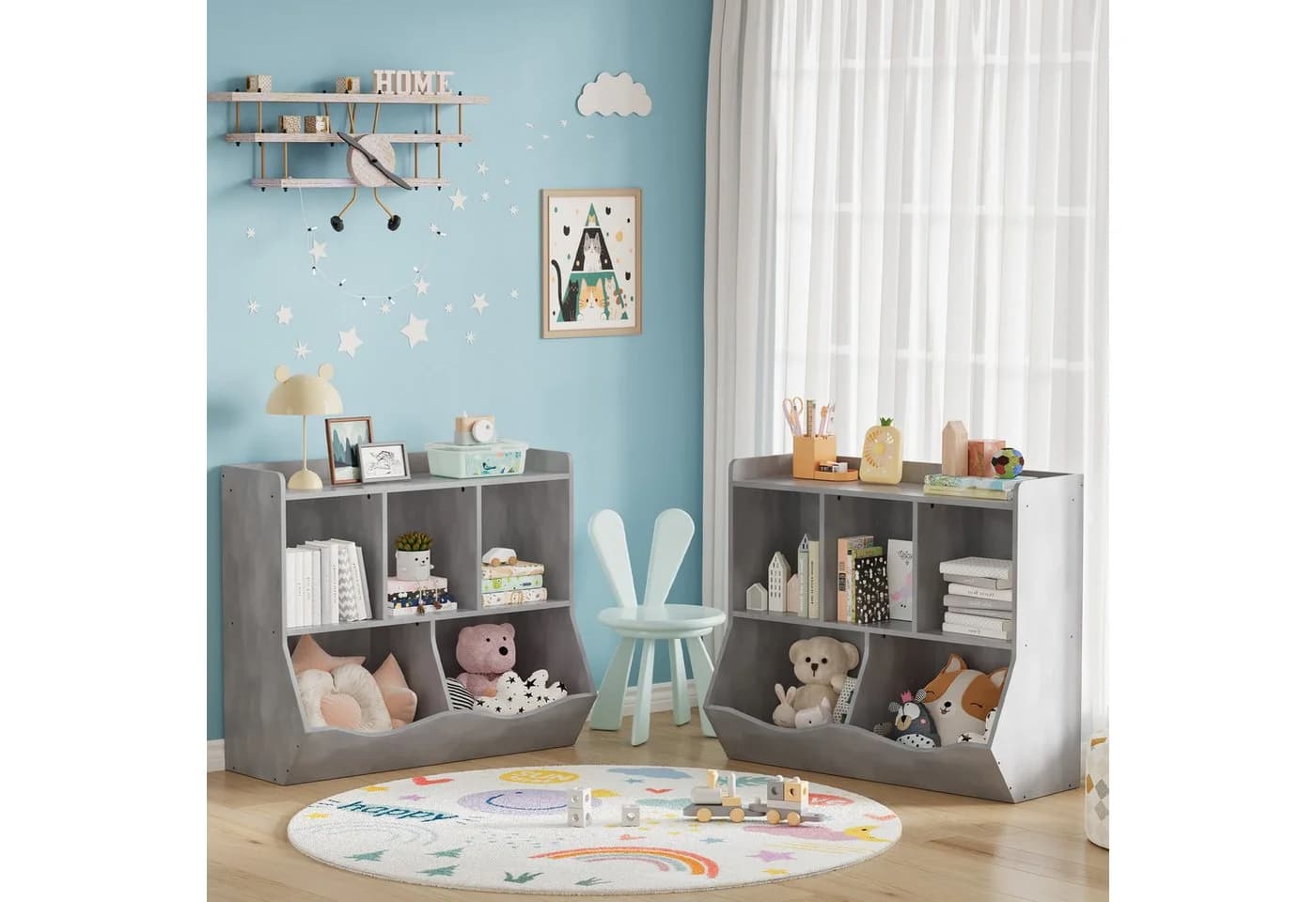 GarveeMore Kinderregal Spielzeugregal mit 5 Fächern - Bild 5