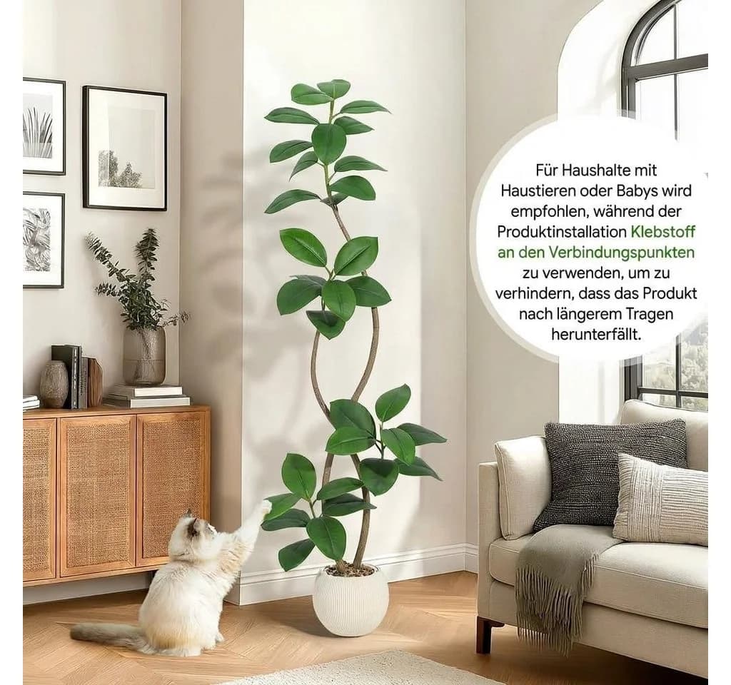 Künstlicher Geigenfeigenbaum GarveeMore 150 cm - Bild 5