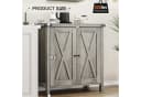 GarveeMore Buffet Sideboard 2 Türen Weiß Grau Landhausstil Bild 1