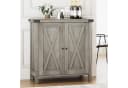 GarveeMore Buffet Sideboard 2 Türen Weiß Grau Landhausstil Bild 2