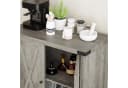 GarveeMore Buffet Sideboard 2 Türen Weiß Grau Landhausstil Bild 4