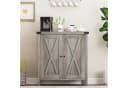 GarveeMore Buffet Sideboard 2 Türen Weiß Grau Landhausstil Bild 5
