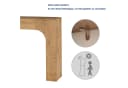 GarveeMore Konsolentisch 120/160cm Dunkle Eiche Bild 5