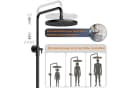 GarveeMore Regendusche Duschsystem mit Ablage 3-Funktion höhenverstellbar XXL Überkopfbrause Bild 5