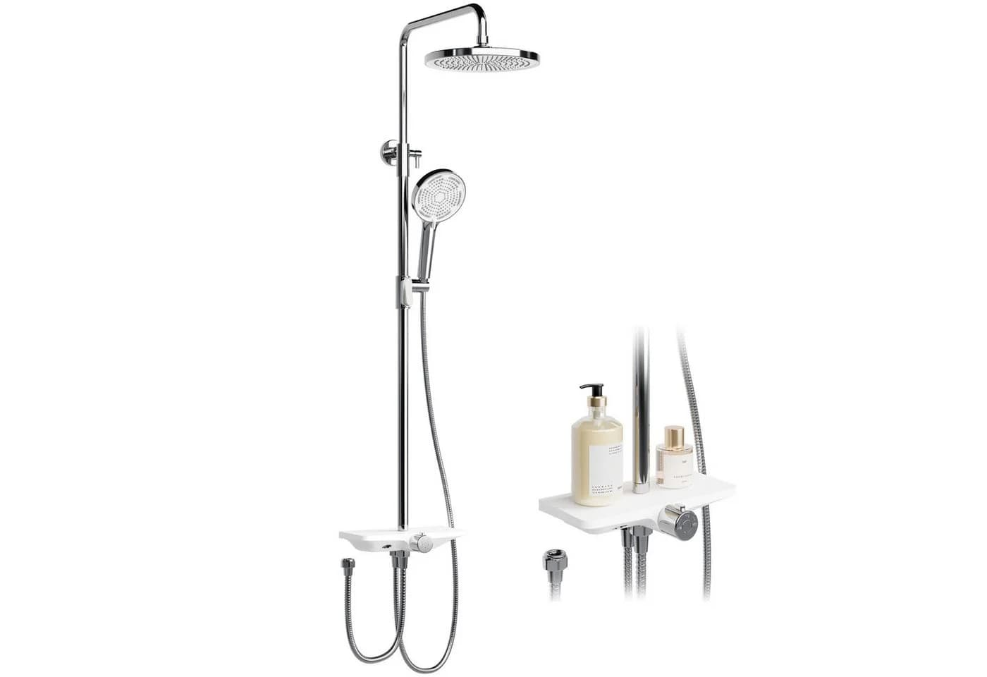 GarveeMore Regendusche Duschsystem XXL Überkopfbrause 25cm Handbrause 3-Funktionen - Bild 2