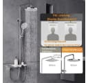 GarveeMore Regendusche Duschsystem XXL Überkopfbrause 25cm Handbrause 3-Funktionen Bild 3