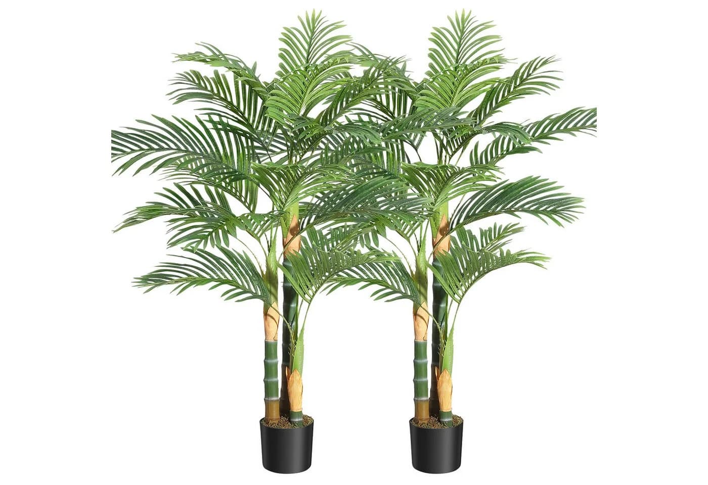 GarveeMore Kunstpalme 1/2er-Set mit zwei Stämmen, Höhe 152 cm - Bild 2