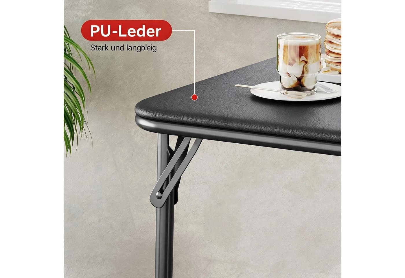 GarveeMore Klapptisch PU Tischplatte - Bild 4