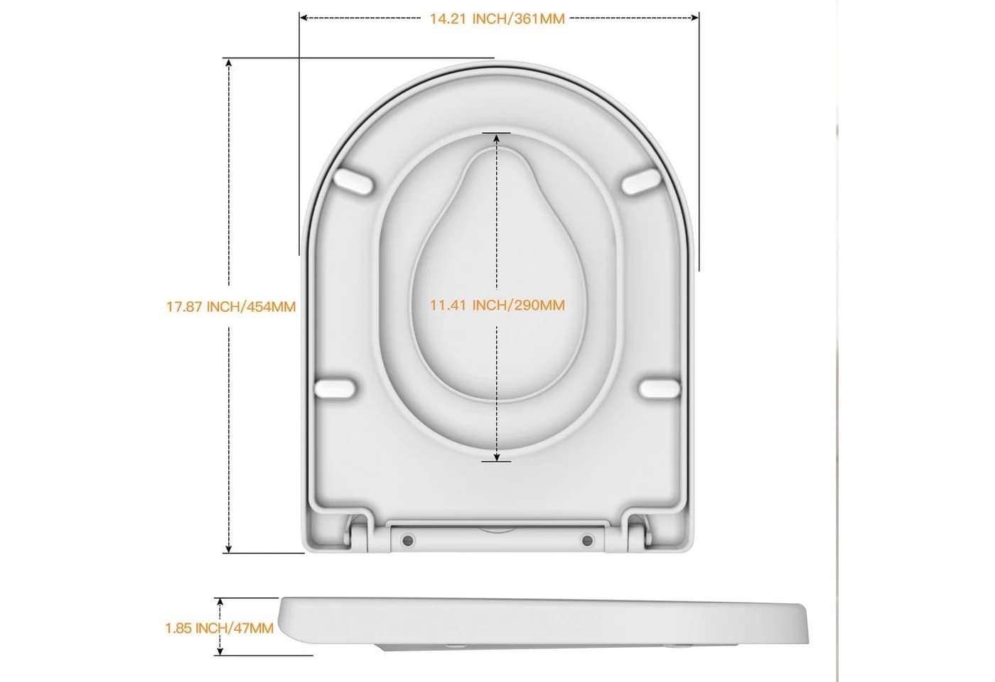 GarveeMore WC-Sitz Toilettendeckel mit Kindersitz Absenkautomatik - Bild 3
