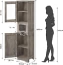 GarveeMore Hochschrank Badezimmerschrank Badschrank Badkommode Bild 3