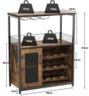 GarveeMore Weinschrank Weinregal Weinständer Barschrank mit Glashalter Bild 3