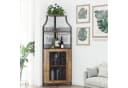 GarveeMore Weinschrank Eckschrank mit Glashalter Braun Bild 1