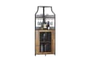 GarveeMore Weinschrank Eckschrank mit Glashalter Braun Bild 2