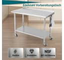 GarveeMore Arbeitstisch Edelstahl Küchentisch Bild 4