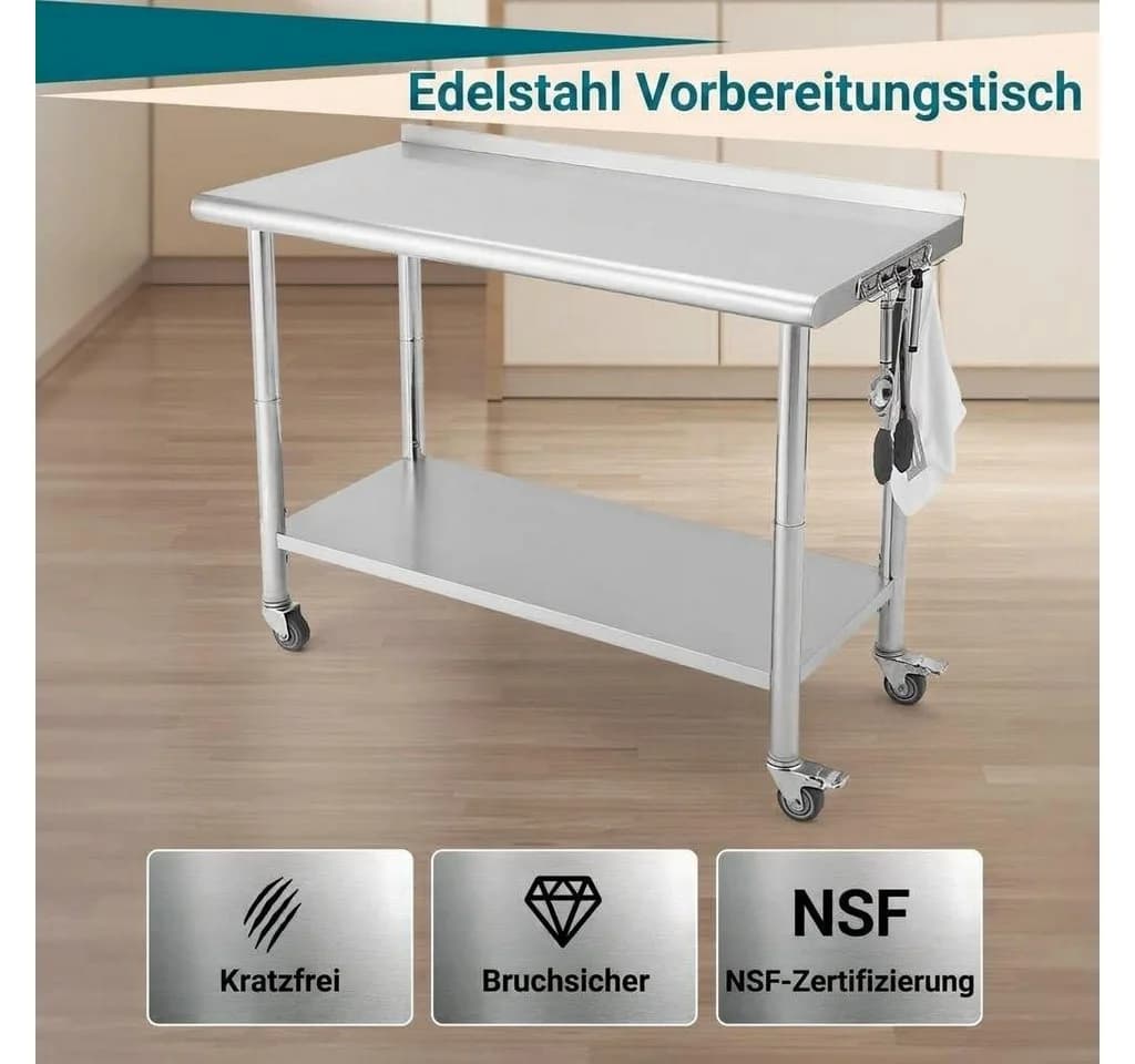 GarveeMore Arbeitstisch Edelstahl Küchentisch - Bild 4