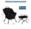 GarveeMore Ohrensessel Relaxsessel mit Hocker Polstersessel Faulsesse Bild 3