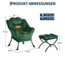 GarveeMore Ohrensessel Relaxsessel mit Hocker Bild 3