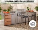 GarveeMore Unterschrank Edelstahl 3 Schubladen Bild 1