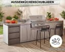GarveeMore Unterschrank Edelstahl 3 Schubladen & Tür Bild 1