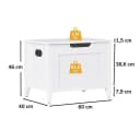 GarveeMore Sitztruhe Sitzbank mit Stauraum Spielzeugtruhe 60/100 x 40 x 46 cm Bild 3