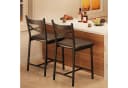 GarveeMore Barhocker 2er-Set Schwarz mit Rückenlehne Bild 1